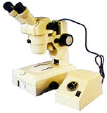 student microscope in wooden box